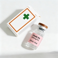 Pegatina troquelada de papel brillante de alta adherencia para investigación científica de péptidos, venta al por mayor para pedidos a granel