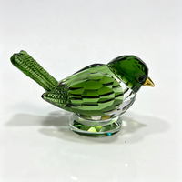 Ornement en verre soufflé artisanal de collection, figurines d'oiseaux en cristal gravé, 11x6cm, colibris, décoration de bureau à domicile