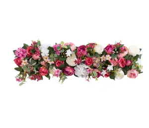 Wedding Decorations artificial flower table runner Floral Arrangement Centerpiece Silk Flower Runner for event decor