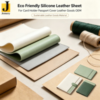 Matériau en cuir silicone doux au toucher Jemery pour porte-cartes de portefeuille, petites articles en cuir OEM