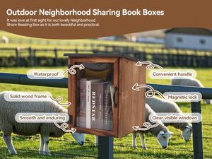 Scatola di libri in legno <span class=keywords><strong>da</strong></span> <span class=keywords><strong>esterno</strong></span> scatola di libri <span class=keywords><strong>da</strong></span> giardino <span class=keywords><strong>da</strong></span> appendere - Product Image 3