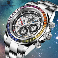 Pagani Design PD-1653 acier inoxydable mode montre d'affaires mécanique automatique hommes squelette évider étanche homme montres