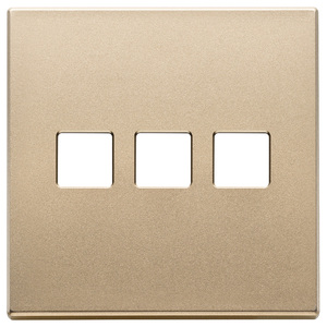 3Mx3 BS Flat <b>Plate</b> Satin Gold Wall <b>Switch</b> Cover 9.5 In Length 1.4 In Height - Product Image 1