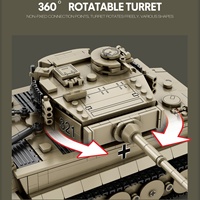 Reobix World Tanks série militaire char lourd modèle WW2 armée Construction jouet blocs de construction ensembles 5-7 ans 1138 pièces unisexe ABS