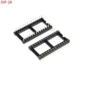 Wide body DIP28 IC ROUND HOLE SOCKET 28p DIP CHIP TEST HOLDER Adaptor 28 PIN dip-28 DIP 28PIN 2.54MM PITCH CONNECTOR