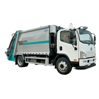 Camion de compression des déchets de 8 m³ FAW J6F à châssis léger pour l'élimination des ordures urbaines