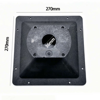 Accessoires professionnels pour haut-parleur à cornet avec disque, cornet de haut-parleur, cornet en plastique 270*270mm