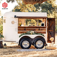 Chariot de vente de nourriture rapide Mobile, chariot de thé, chariot de café, camion de nourriture, cuisine Mobile, remorque de nourriture de cheval