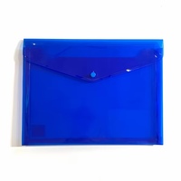 Pochette en plastique pour documents pp A5 A4, enveloppe transparente, classeur de papeterie, pochette d'affaires avec bouton pression, logo personnalisé