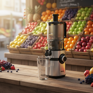 Extracteur de jus lent JOYMI à grande ouverture, éjection automatique de la pulpe, compatible lave-vaisselle, boîtier en plastique, 200W, électrique, commercial, extérieur - Product Image 3