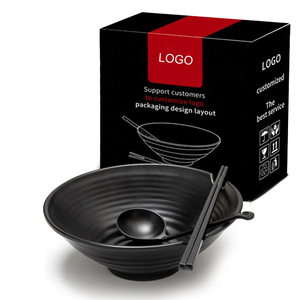 Yange-cuenco de melamina <span class=keywords><strong>Ramen</strong></span> personalizado, para restaurante, negro, japonés, superventas, venta al por mayor - Product Image 2