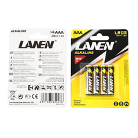 Batería Alcalina Primaria de 1.5V AAA LR03, Precio de Fábrica, Productos Populares, para Relojes de Cuarzo, Afeitadoras Eléctricas, Ratones Inalámbricos