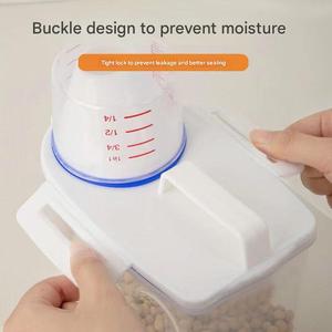Conteneur à céréales et à riz de grande capacité avec poignée, contenants de stockage alimentaire pour l'organisation de la cuisine - Product Image 4