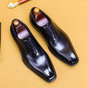 High-quality handcrafted men's pointed summer wedding formal <b>shoes</b> - lightweight lace-up oxford <b>shoes</b> - Product Image 2