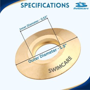 Swimcare Brass Flange Disk 1.50 In Od <b>Pool</b> Cover Anchor Ring Pack Of 10 - Product Image 2