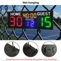 YIZHI Tableau de pointage numérique portable à LED Tableau de pointage électronique de tennis pour les jeux de ballon de basket intérieur Padel Affichage de pointage