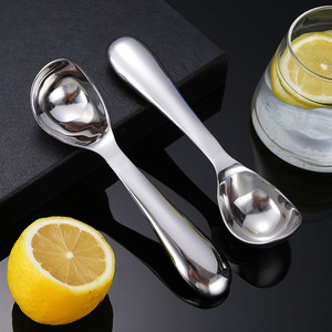 Cuillère à glace en acier inoxydable 304, épaisse, facile à démouler, pour desserts, fruits, thé au lait, utilisation estivale - Product Image 1
