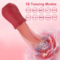 Qualitätszertifizierter Realistischer Zungen-Vibrator Stimulationsspielzeug Leckmassage-Vibratoren Sexspielzeug für Frauen Vaginal Männer Brustwarzen