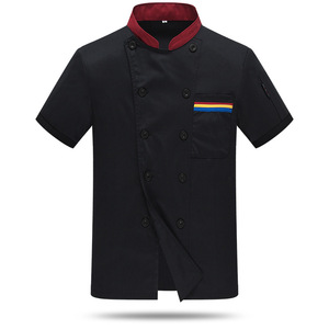 <span class=keywords><strong>Divisa</strong></span> da Chef Personalizzabile con LOGO, Abbigliamento da Lavoro Estivo a Maniche Corte per Uomo, Uniforme per Ristorante, Mensa, Sushi, Hotel, Cucina - Product Image 5