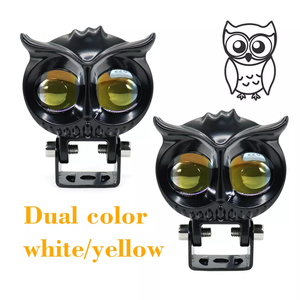 Phare antibrouillard LED pour moto Owl Design, nouveau design bicolore, 20W, avec indice <span class=keywords><strong>de</strong></span> protection IP67 et ajustement universel - Product Image 2
