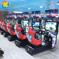 Machine d'arcade de course de voitures à monnayeur avec simulateur de conduite pour centres de jeux