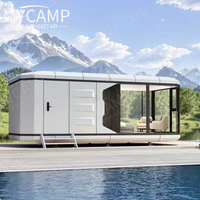Maison capsule avec escalier intérieur, capsule spatiale, mini-maison, maison pod, maisons préfabriquées pour maison d'hôtes