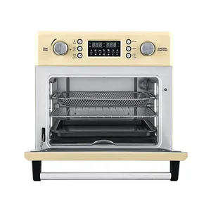 Desain baru peralatan dapur baja nirkarat listrik pintar Oven Kombo 25l penggorengan udara Oven dengan rak Rotisserie