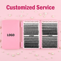 Paquete de Pestañas Preformadas en Volumen 30D 40D 50D 60D 8-16mm 640 Piezas, Extensiones de Pestañas Individuales en Racimo, Gran Capacidad, Profesional