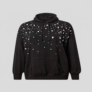 เสื้อฮู้ดประดับเพชรพรีเมียมสำหรับผู้ชายและผู้หญิง |   เสื้อฮู้ดสตรีทแวร์สั่งทำขายส่ง - Product Image 1