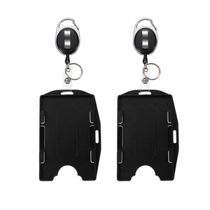 Oval-shaped easy-pull buckle retractable <b>ID</b> badge roll pull cord anti-loss keychain <b>ID</b> card <b>holder</b> - Product Image 1