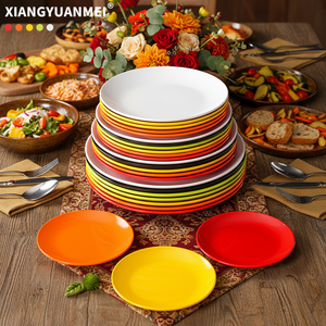 <span class=keywords><strong>Vajilla</strong></span> de <span class=keywords><strong>Melamina</strong></span> con Plato Redondo y Logotipo Personalizado, Fabricada Directamente en Fábrica, Plato de <span class=keywords><strong>Melamina</strong></span> Extremadamente Duradero, Apto para Restaurantes - Product Image 1