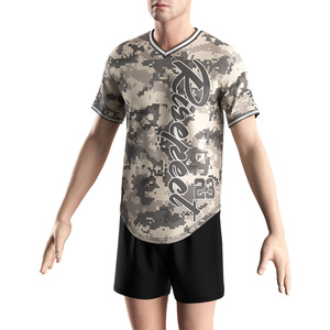 Uniformes <span class=keywords><strong>de</strong></span> Béisbol <span class=keywords><strong>de</strong></span> Camuflaje para Hombre, Diseño Sublimado, Camisetas <span class=keywords><strong>de</strong></span> Camuflaje para Exteriores, Camiseta <span class=keywords><strong>de</strong></span> Béisbol para Mujer - Product Image 5
