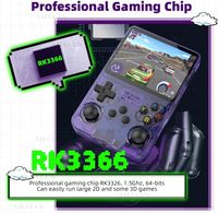 Console de Jeu Portable R36S Rétro Vintage avec Carte 64G, Système de Jeu Linux, 13 Émulateurs, Écran IPS 3,5 Pouces, Jeux d'Arcade Classiques