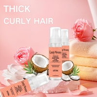 Mousse coiffante pour cheveux à la noix de coco en marque privée, définit les boucles, enveloppe, brillance élevée, sans flocons, mousse moussante biologique, crème pour cheveux bouclés