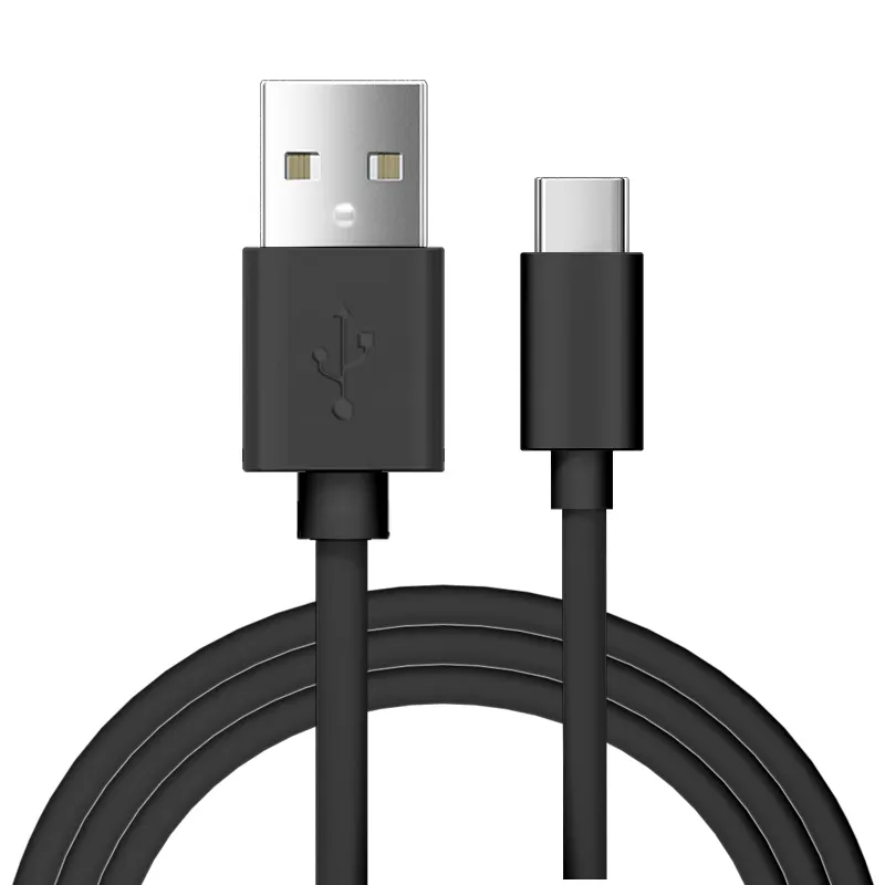 Black White 3Ft 6Ft Type C Cable Quick Charge PVC USB-C Data Cable For Huawei