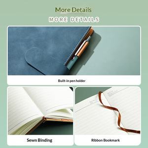 <b>A5</b> Sheepskin Texture Business Notebook Leather Cover Office Meeting Notebook High-End Gift Box <b>Notepad</b> Wholesale - Product Image 5