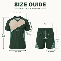 Ensemble de sport personnalisé pour jeunes joueurs de football, manches courtes, col en V, couleurs contrastées, pour l'entraînement et les matchs des équipes de football junior