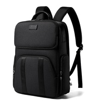 Sac à dos professionnel imperméable pour homme en tissu Oxford avec fermeture éclair et fermoir, doublure en polyester, bretelles à coussin d'air, couleur unie, grande capacité