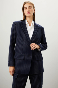 Giacca da <span class=keywords><strong>Donna</strong></span> Classica su Misura di Alta Qualità, Blazer con Risvolto a Tacca e Maniche Lunghe a Righe - Product Image 3