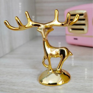 ที่จับรูปกวาง พลาสติกเคลือบยูวี สีทอง ของตกแต่งตั้งโต๊ะ สำหรับอุปกรณ์ตกแต่งเฟอร์นิเจอร์ - Product Image 1