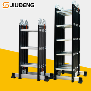 Échelle <span class=keywords><strong>pliante</strong></span> multi-usage 3m <span class=keywords><strong>4m</strong></span> 5m en acier au carbone, échelle à marches multi-positions, 150 kg - Product Image 1