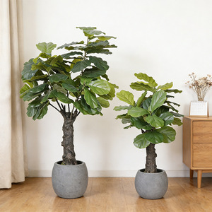 Arbre artificiel Ficus lyrata Dream Castle 100-200 cm, plante décorative d'intérieur, grand bonsai pour salon - Product Image 1