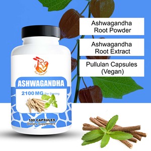 Cápsulas de Ashwagandha OEM de Alta Calidad 2100mg, Apoyo para el Alivio del Estrés, Energía y Bienestar Diario - Product Image 3