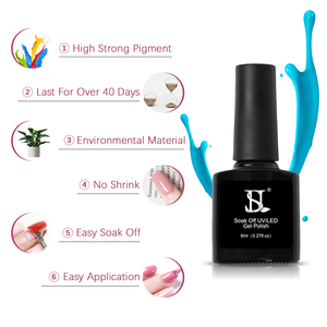 HS móng tay nghệ thuật UV Gel nhà sản xuất biểu tượng tùy chỉnh OEM nhãn hiệu riêng cao cấp thấp mehq Hema TPO 240 miễn phí Màu sắc rắn Gel đánh bóng - Product Image 3