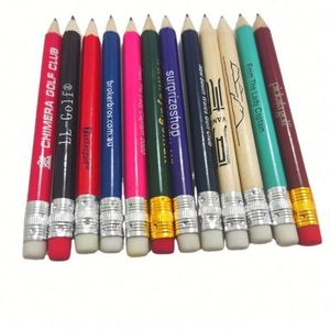 ดินสอไม้สีดำแบบสั้นทรงกลมสำหรับสำนักงาน คุณภาพสูง ปรับแต่งแบรนด์ได้ตามต้องการ ผลิตจำนวนมาก พร้อมโลโก้ - Product Image 4