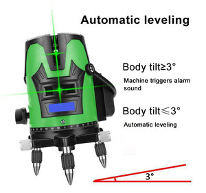 Trípode de 3 líneas multiusos para exteriores, nivel láser giratorio, con trípode, color verde - Product Image 4