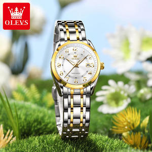   Reloj de Lujo para Mujer, con Diamantes, Marca Personalizada OEM, de Acero, Luminoso, Clásico, Resistente al Agua, de Cuarzo, para Negocios - Product Image 1