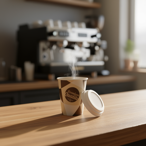 Gobelet en papier alimentaire à paroi simple 120cc Voos, jetable, impression offset, pour boissons chaudes - Product Image 3