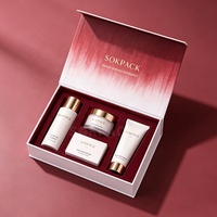 Scatola Personalizzata a Forma di Libro con Chiusura Magnetica, Confezione Sfumata per Prodotti di Bellezza con Inserto in Velluto, Scatola Rigida in Cartone per Prodotti Skincare
