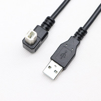 Câble USB de type A vers type B Câble d'imprimante à angle droit USB2.0 a Prise mâle vers USB B à angle droit Câble de cordon de scanner d'imprimante mâle